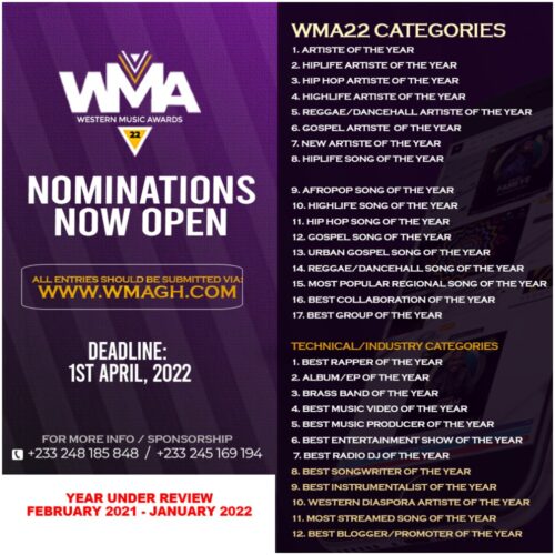 Nominations Open For Western Music Awards 2022